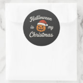 Halloween is mijn Kerstmis Ronde Sticker (Tas)