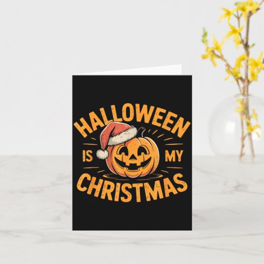 Halloween Is My Christmas Funny Soky Statement  Kaart (Gele Bloem)