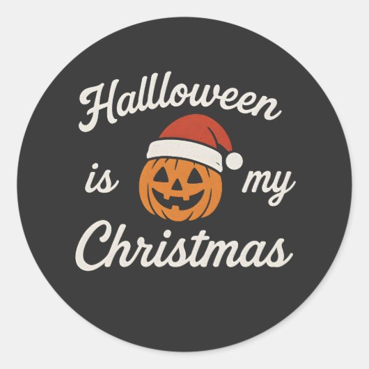 Halloween is my Christmas  Ronde Sticker (Voorkant)