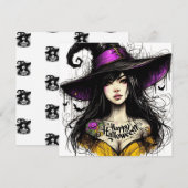 Halloween is nog veel gekker geworden met 'Happy H Feestdagenkaart (Voorkant / Achterkant)