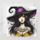 Halloween is nog veel gekker geworden met 'Happy H Feestdagenkaart (Voorkant)