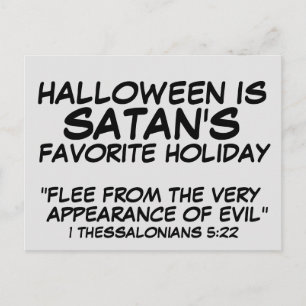 HALLOWEEN IS SATAN'S FAVORITE HOLIDAY-BRIEFKAARTEN BRIEFKAART