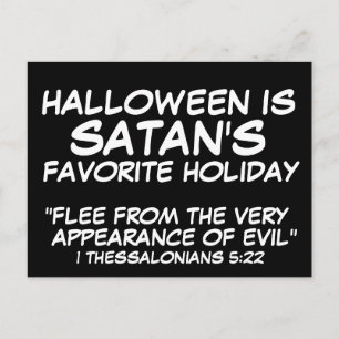 HALLOWEEN IS SATAN'S FAVORITE HOLIDAY-BRIEFKAARTEN BRIEFKAART