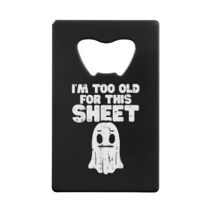 Halloween is te oud voor dit spookkostuum creditkaart flessenopener