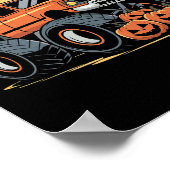 Halloween is voor kinderen Jongens Monster Truck P Poster (Hoek)