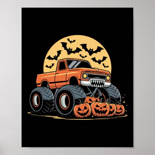 Halloween is voor kinderen Jongens Monster Truck P Poster (Voorkant)