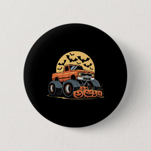 Halloween is voor kinderen Jongens Monster Truck P Ronde Button 5,7 Cm