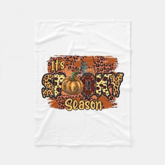 Halloween It Is Spooky Season Birthday Fleece Deken (Voorkant)