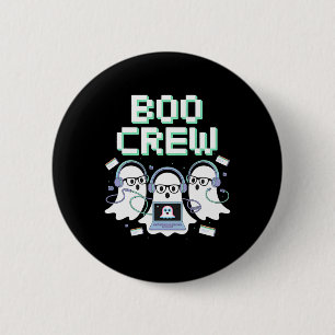 Halloween IT Tech Helpdesk Support Stem van Boo Cr Ronde Button 5,7 Cm