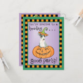 Halloween Italy Greyhound Kaart (Voorkant / Achterkant in situ)