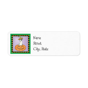 Halloween Italy Greyhound Label