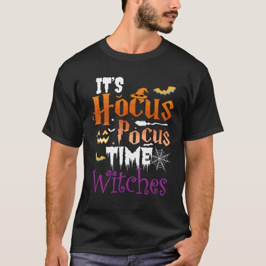 Halloween It's Hocus Pocus Time Witches Girls ladi T-shirt (Voorkant)
