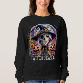 Halloween-"It's Witch Season" - Sweatshirt Donker