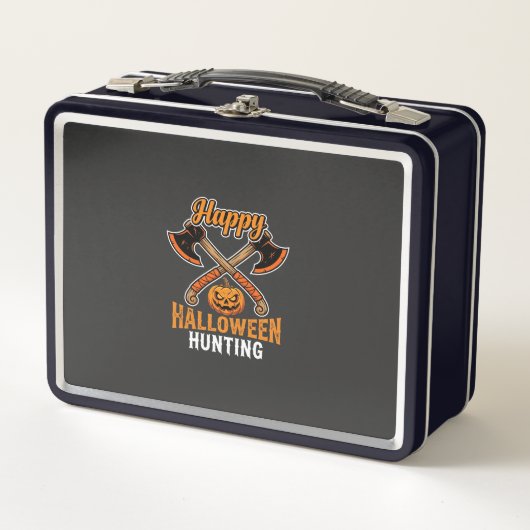 Halloween Jacht Gekruiste Bijlen Jack O Lantern (Voorkant)