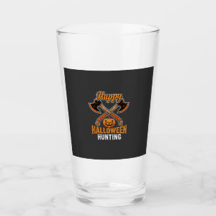 Halloween Jacht Gekruiste Bijlen Jack O Lantern Glas
