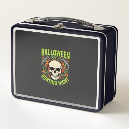 Halloween Jacht Nacht Schedel Zeis Vector Ontwerp (Voorkant)