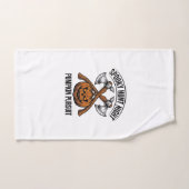 Halloween-jachtshirt met pompoenbijlen_1 handdoek (Handdoek)