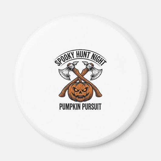 Halloween-jachtshirt met pompoenbijlen_1 magneet (Voorkant)