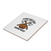 Halloween-jachtshirt met pompoenbijlen_1 tegeltje (Zijkant)