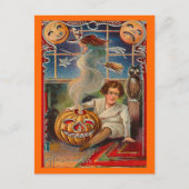  Halloween Jack-0-Lantern en Boy Briefkaart (Voorkant)