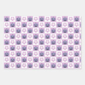 Halloween Jack-o-lantaarn en daisy dambord Inpakpapier Vel (Voorkant 3)