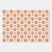 Halloween Jack-o-lantaarn en daisy dambord Inpakpapier Vel (Voorkant 2)