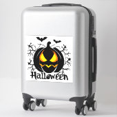 Halloween Jack-o-lantaarn en vleermuizen Sticker (Koffer)