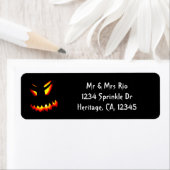 Halloween Jack-O-Lantaarn Face Address Label (Insitu)
