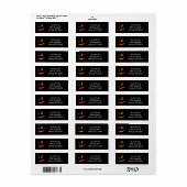Halloween Jack-O-Lantaarn Face Address Label (Full Sheet)