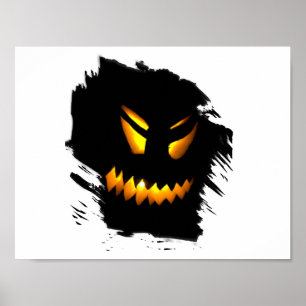 Halloween Jack-O-Lantaarn Face Poster