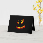 Halloween Jack-O-Lantaarn Face Wenskaart Kaart (Gele Bloem)