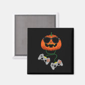 Halloween Jack O lantaarn gamer jongens Kinder Man Magneet (Voorkant / Achterkant)
