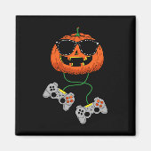 Halloween Jack O lantaarn gamer jongens Kinder Man Magneet (Voorkant)