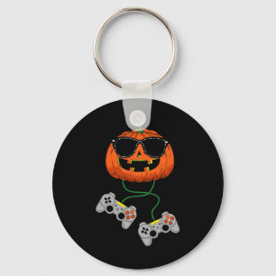 Halloween Jack O lantaarn gamer jongens Kinder Man Sleutelhanger