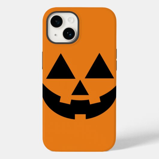 Halloween Jack-o'-lantaarn Gezicht iPhone Case (Achterkant)