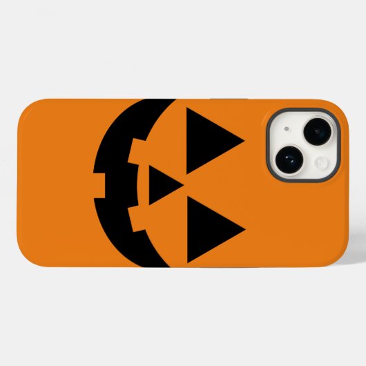 Halloween Jack-o'-lantaarn Gezicht iPhone Case (Achterkant (horizontaal))