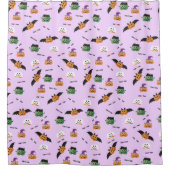 Halloween Jack O lantaarn kostuum Paarse Douchegordijn (Voorkant)