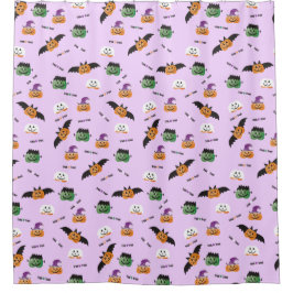 Halloween Jack O lantaarn kostuum Paarse Douchegordijn