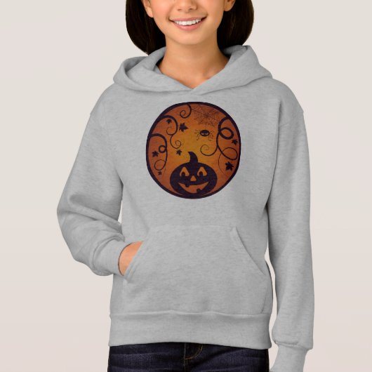 Halloween Jack o lantaarn pompoen gezicht en spin (Voorkant)