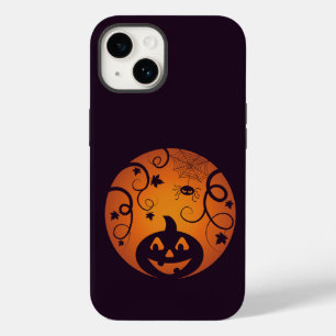 Halloween Jack o lantaarn pompoen gezicht en spin Case-Mate iPhone 14 Hoesje