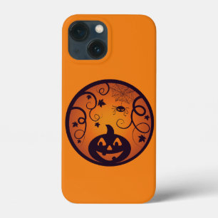 Halloween Jack o lantaarn pompoen gezicht en spin Case-Mate iPhone Case