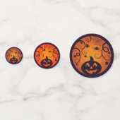 Halloween Jack o lantaarn pompoen gezicht en spin Confetti (Voorkanten)