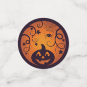 Halloween Jack o lantaarn pompoen gezicht en spin Confetti (Kleine voorkant)