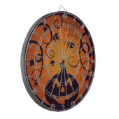 Halloween Jack o lantaarn pompoen gezicht en spin Dartbord (Voorkant Links)