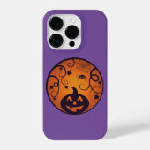 Halloween Jack o lantaarn pompoen gezicht en spin iPhone Hoesje (Achterkant)