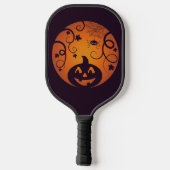 Halloween Jack o lantaarn pompoen gezicht en spin Pickleball Paddle (Achterkant)