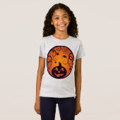 Halloween Jack o lantaarn pompoen gezicht en spin T-shirt (Voorkant volledig)