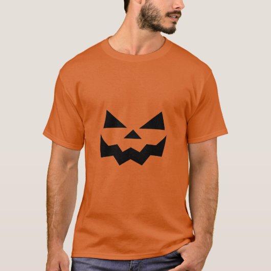 Halloween Jack-o-lantaarn pompoen gezicht T-shirt (Voorkant)
