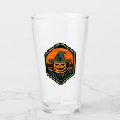 Halloween Jack O lantaarn pompoen pint glas (Voorkant)