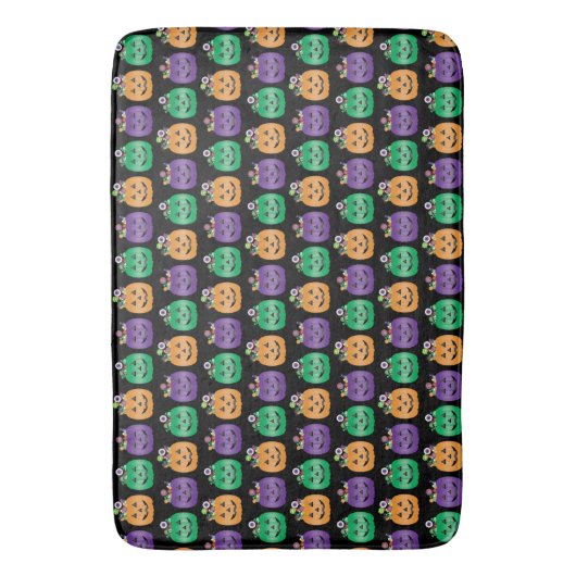 Halloween Jack O lantaarn Snoep emmer Badmat (Voorkant Verticaal)